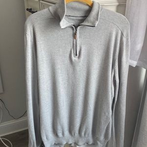 Mens size Large half zip sweater, light weight, very soft